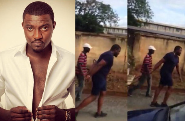 VIDEO:  John Dumelo turns garbage truck pusher ahead of parliamentary election