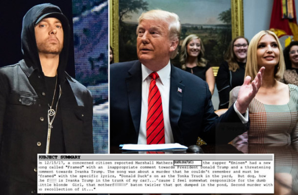 Secret Service agents visited Eminem over 'threatening lyrics' on his 2017 album