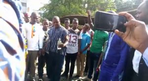 VIDEO: Family of 'coup' suspects storm court; chant in Ewe as they poured libation