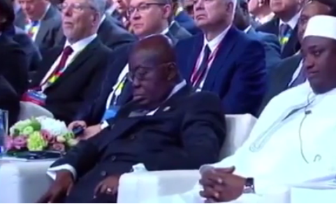 VIDEO: President Akufo-Addo 'sleeps' at Russia Africa Summit 2019