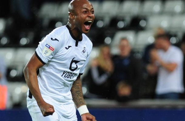 Andre Ayew scores his fourth goal to help Swansea to a point
