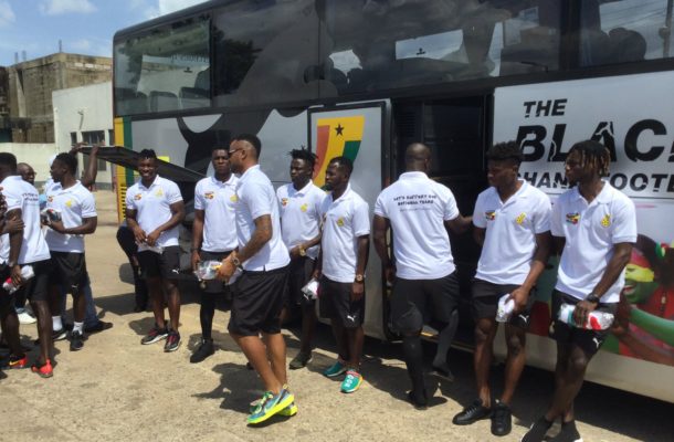 PHOTOS: Black Stars arrive safely in Cape Coast ahead of South Africa clash