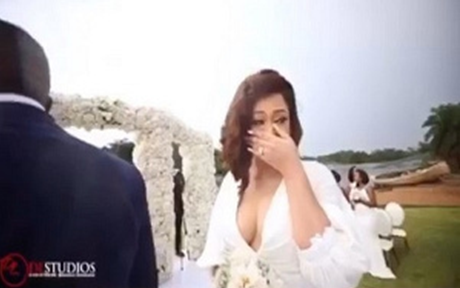 VIDEO: Why Nadia Buari wept at Dumelo’s wedding