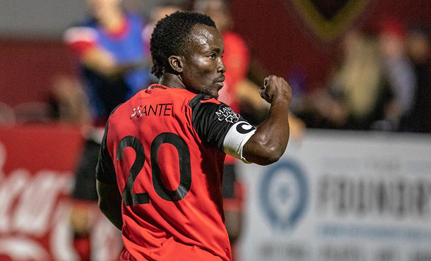 Solomon Asante named man of the match after spearheading win over Oakland Roots
