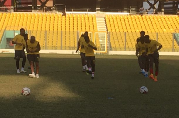 PHOTOS: Black Stars hold first training session at the Accra sports stadium