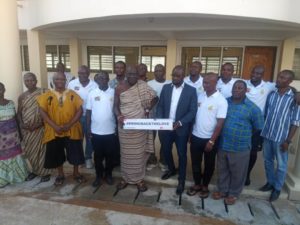 PHOTOS: GFA boss Kurt Okraku leads Black Stars delegation to visit Oguaaman hene