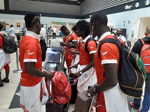 VIDEO: Kotoko arrive in Accra for Legon Cities match with 18 man squad