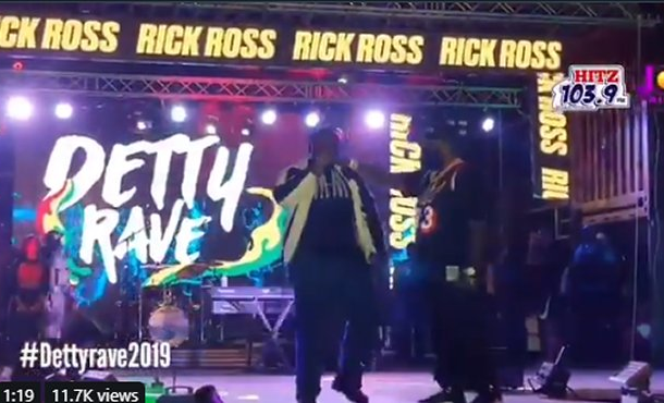 Rick Ross performs with CJ Biggerman at Detty Rave 2019