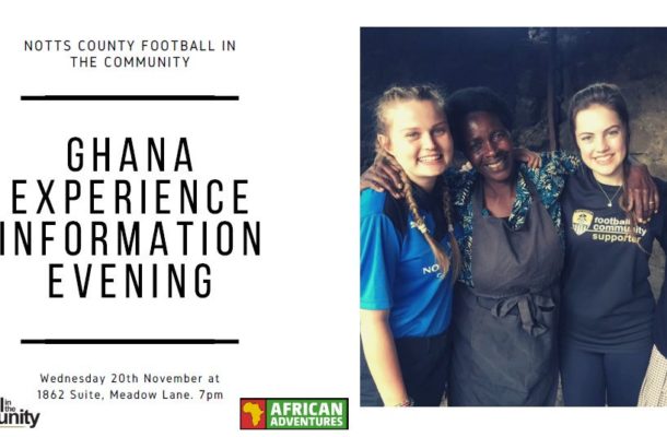 Notts County Football in the Community  team's up with NGO for charity projects in Ghana