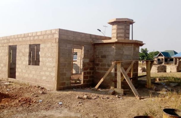 Yussif Chibsah through his foundation constructing a mosque in Damongo