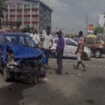 Uber car collides with truck at Dzorwulu Junction