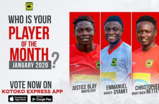 Three Kotoko players gunning for player of the month award