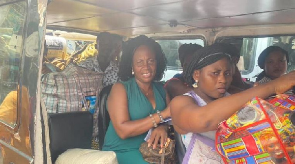 MP for Ada joins Accra trotro to her Ada town