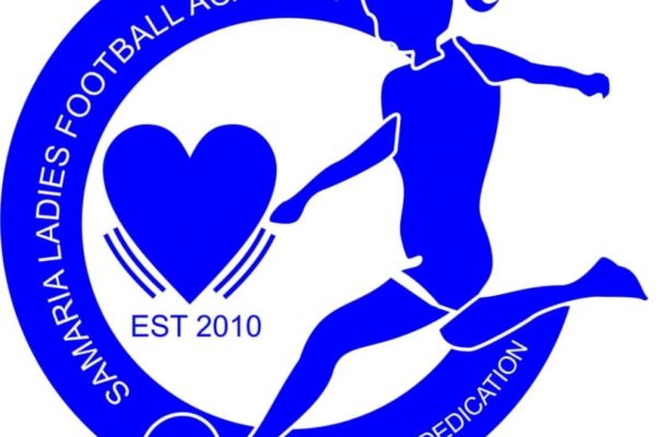 Samaria Ladies outdoor new club logo depicting girl's love for football