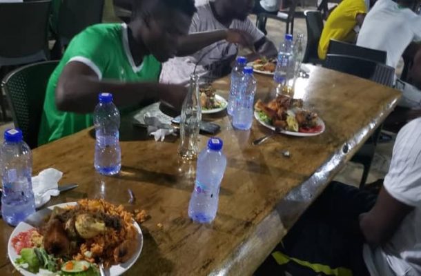 PHOTOS: Elmina Sharks players enjoy dinner with Dr. Nduom