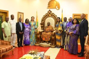 PHOTOS: EC visits Otumfuo Osei Tutu II at Manhyia Palace