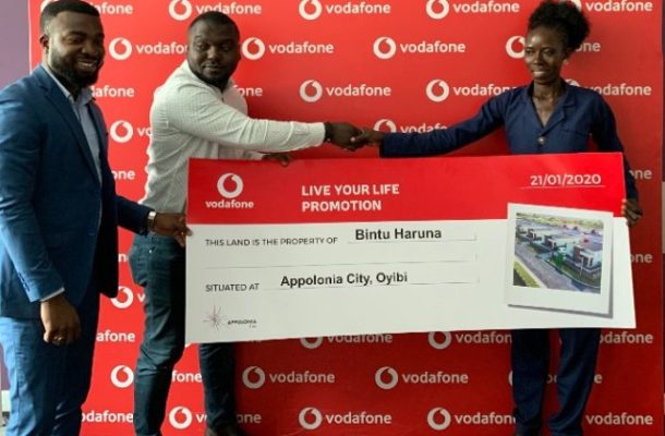 Vodafone rewards customer with plot of land at Appolonia City
