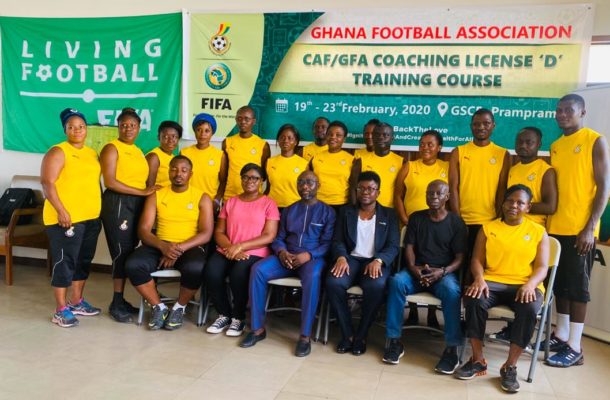 GFA/CAF License D coaching course ended on Sunday