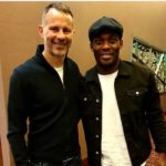 Michael Essien meets up with old foe Ryan Giggs