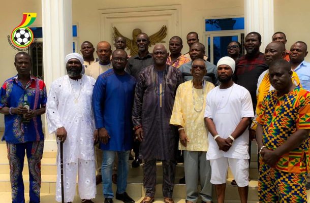 GFA President Kurt E.S Okraku leads delegation to Osu Mantse’s Palace