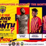 Attah, Ovouka and Kordzi battle for Hearts of Oak player of the month award