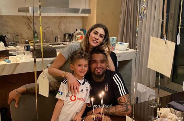 VIDEO: K.P Boateng having fun with son and wife amid COVID-19 lock-down