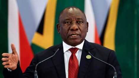 South African President Ramaphosa trends as he struggles to wear a face mask (WATCH)