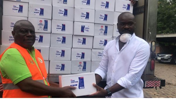 Deputy CEO of Exim Bank donates 4800 Hand Sanitizers to fight COVID-19