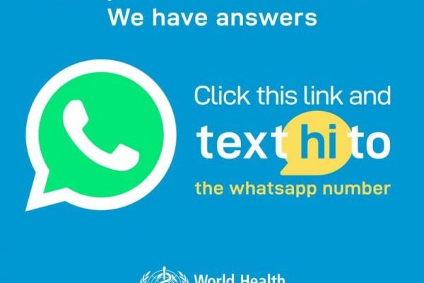 WHO health alert brings COVID-19 facts to Billions Via Whatsapp