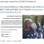 68 year-old Woman gives birth to twins