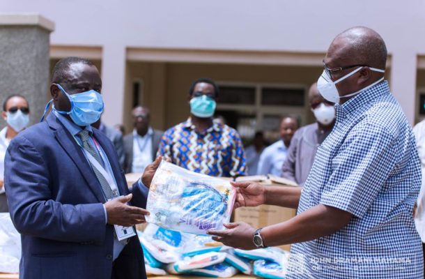 John Mahama supports Korle Bu with PPEs
