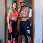 Melissa Satta and Kevin Prince Boateng engage in online fitness