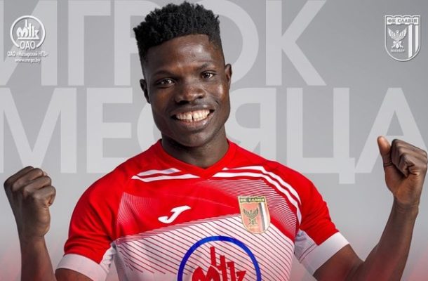 Ghanaian attacker Francis Narh named Player of the Month for May for Slavia Mozyr
