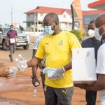 PHOTOS: GFA boss marks birthday with sharing of sanitizers and nose mask