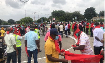 Airport staff demonstrate over alleged sale of KIA