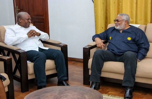 Mahama briefs Rawlings on NDC-related issues
