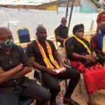 Hearts delegation mourn with Mahatma Otoo at his mother's funeral