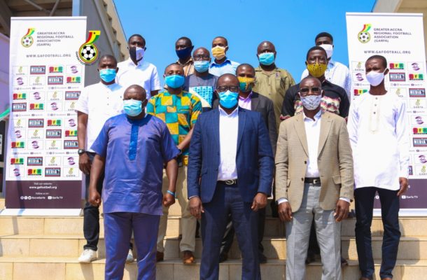 PHOTOS: GFA President pays working visit to Greater Accra RFA