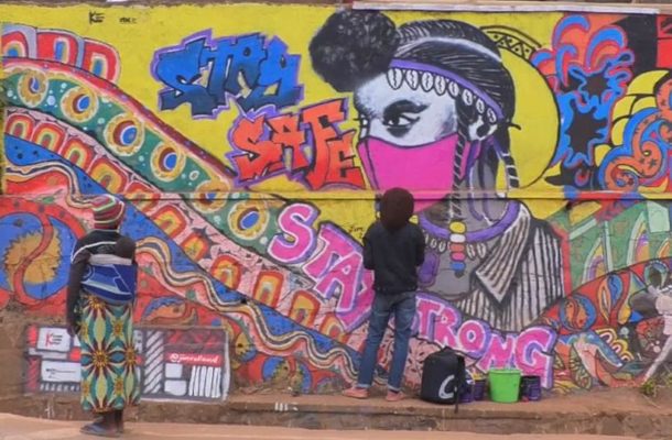 Street artists fight COVID-19 with art in Rwanda