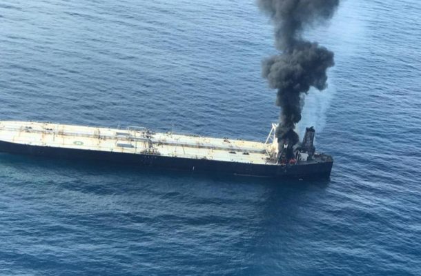 Fire on oil tanker off Sri Lanka is 'under control,' navy says