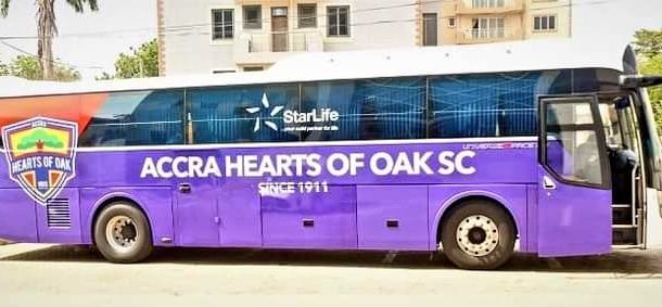 Hearts of Oak finally take delivery of new team bus