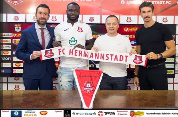 Bright Addae Joins Romanian Club FC Hermannstadt after 9 years in Italy