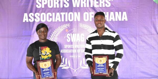45th MTN SWAG Awards: Policewoman Grace Mintah and Derrick Kwakye adjudged best Armwrestling athletes