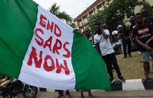 Ghana police stops #EndSARS protest at Nigerian High Commission