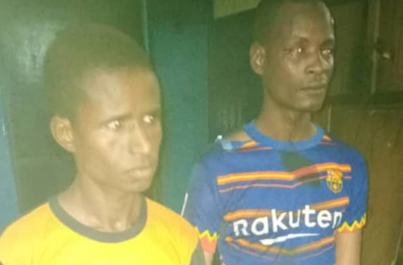 PHOTO: Police arrest 2 armed robbers at Sefwi Boinzan