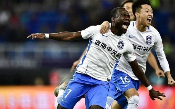 Frank Acheampong hits brace for Tianjin Teda in relegation play off