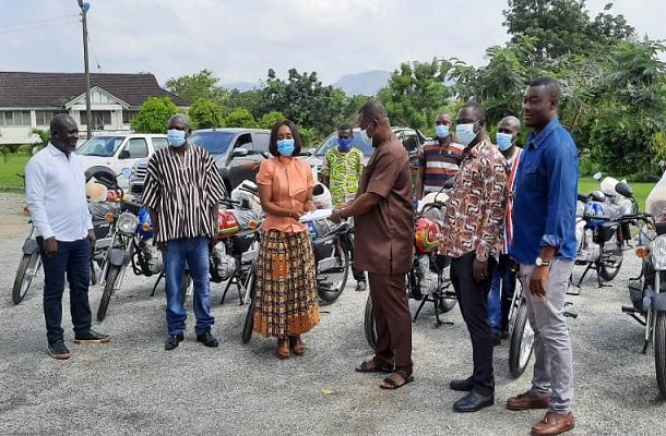 2020 elections: Atiwa East MP Abena Osei donates 13 motorbikes to boost campaign