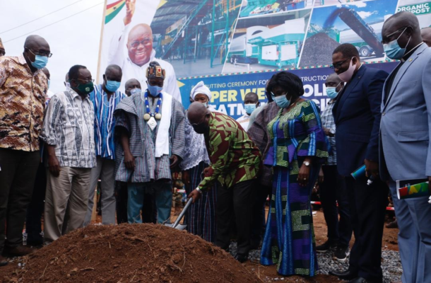 Akufo-Addo cuts sod for construction of waste treatment plant in Upper West Region