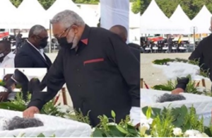 VIDEO: Ex-President Rawlings’ mother laid to rest