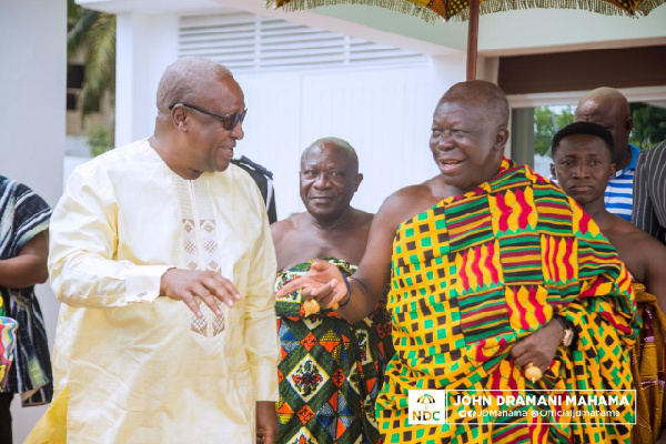 I gave Asanteman 'the most beautiful market' in West Africa - Mahama woos Otumfuo